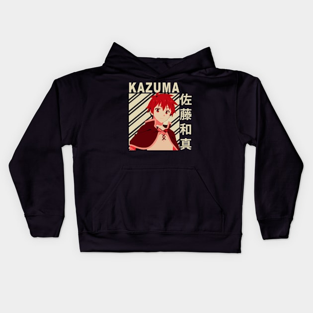 Satou Kazuma - KonoSuba Kids Hoodie by Jack Jackson